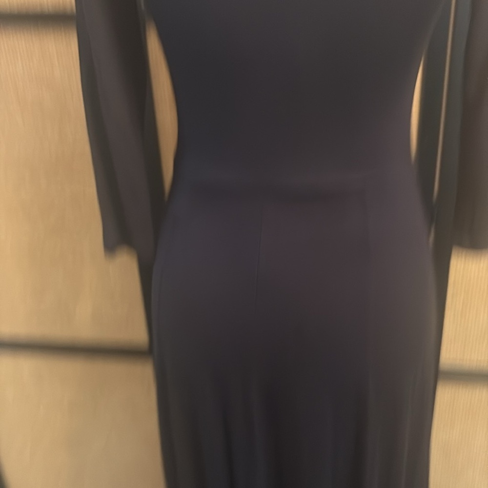 Calvin Klein Elegant scoop neck Black 3/4 sleeve Maxi Dress - Size 6 - Picture 3 of 6